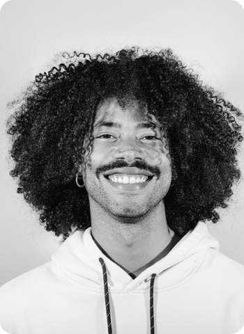 happy man in sweatshirt