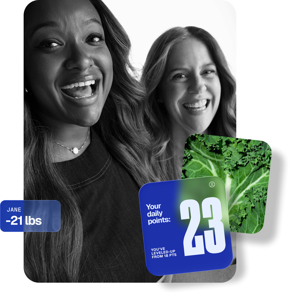 Diverse women with Jane lost 21lbs