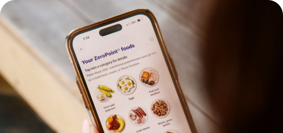 WeightWatchers app screen